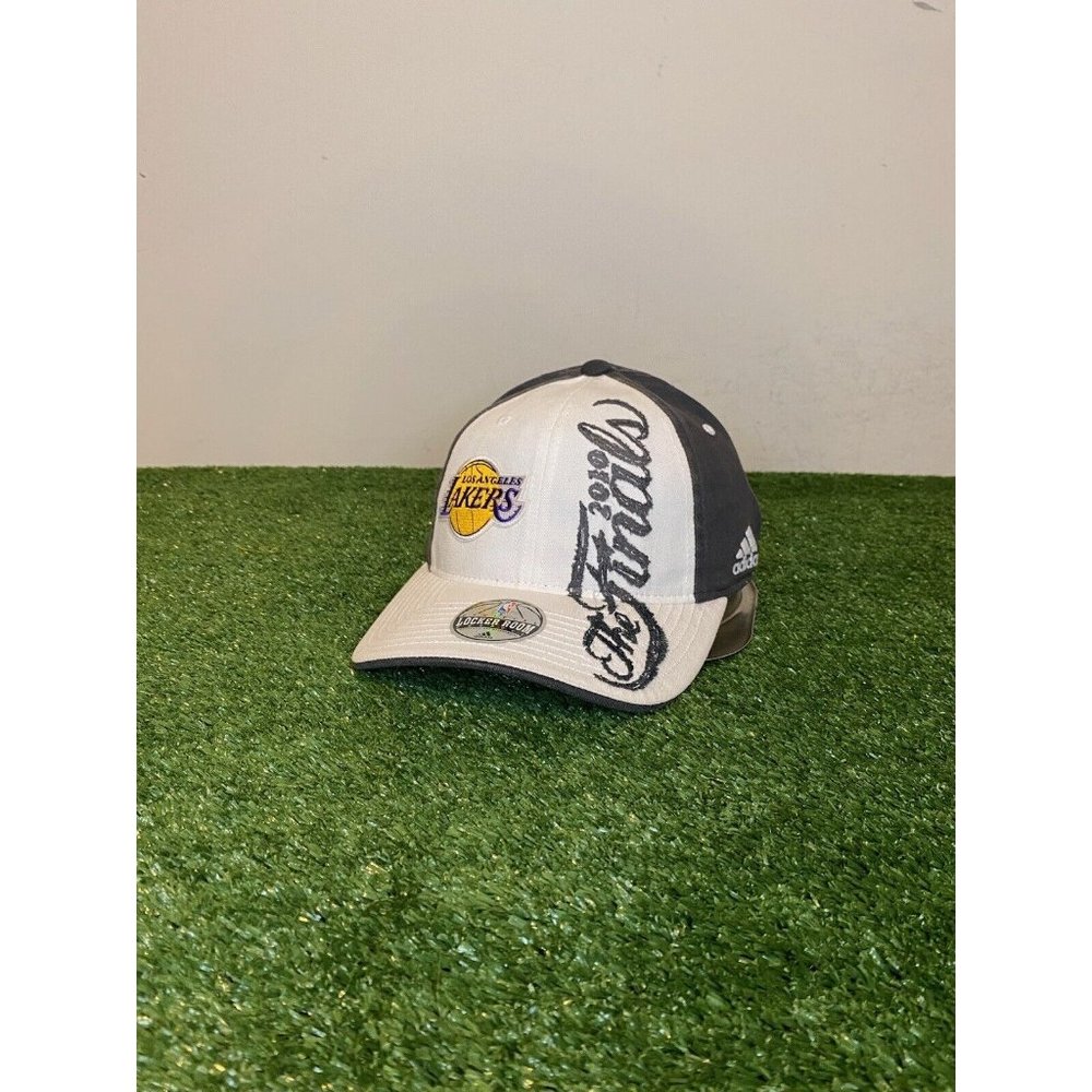 Retro adidas Los Angeles Laker 2010 NBA Final Locker Room OSFA fitted hat NWT - Picture 3 of 12